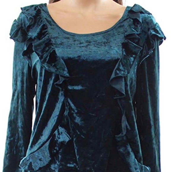velvet ruffle top